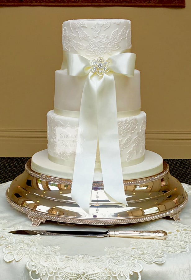 3 Tier Iced Wedding Cake, Rochford The Lawn, 16th May 2018 Sticky