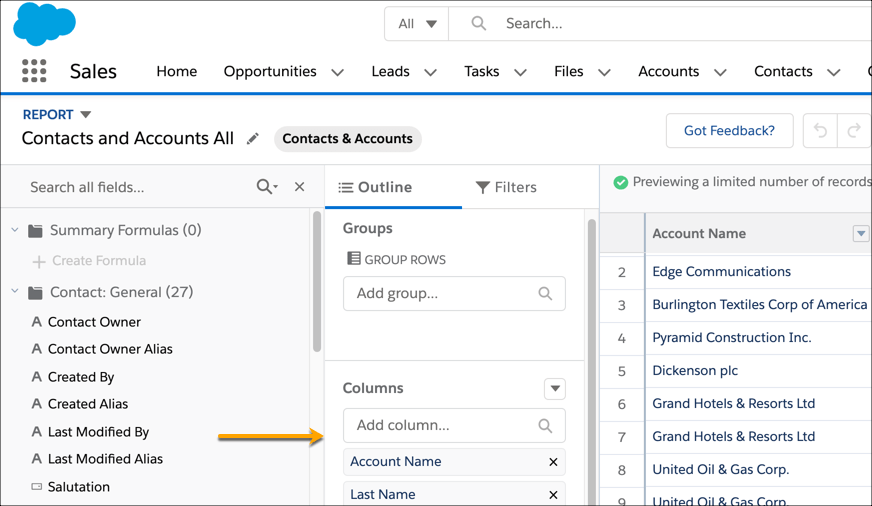 Salesforce Winter 21 report type auto add fields Salesforce Blog