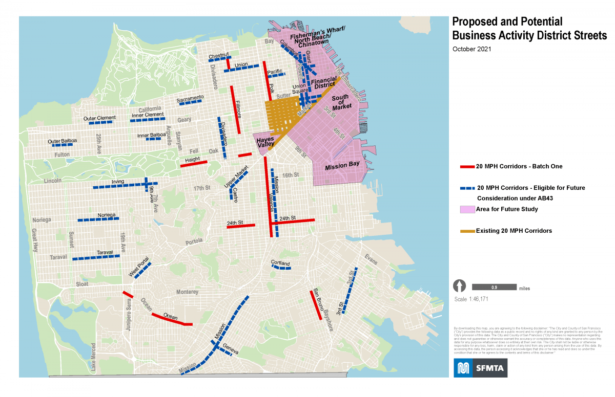 San Francisco Speed Limit Map New Law Brings Safer Speed Limits to San Francisco SFMTA