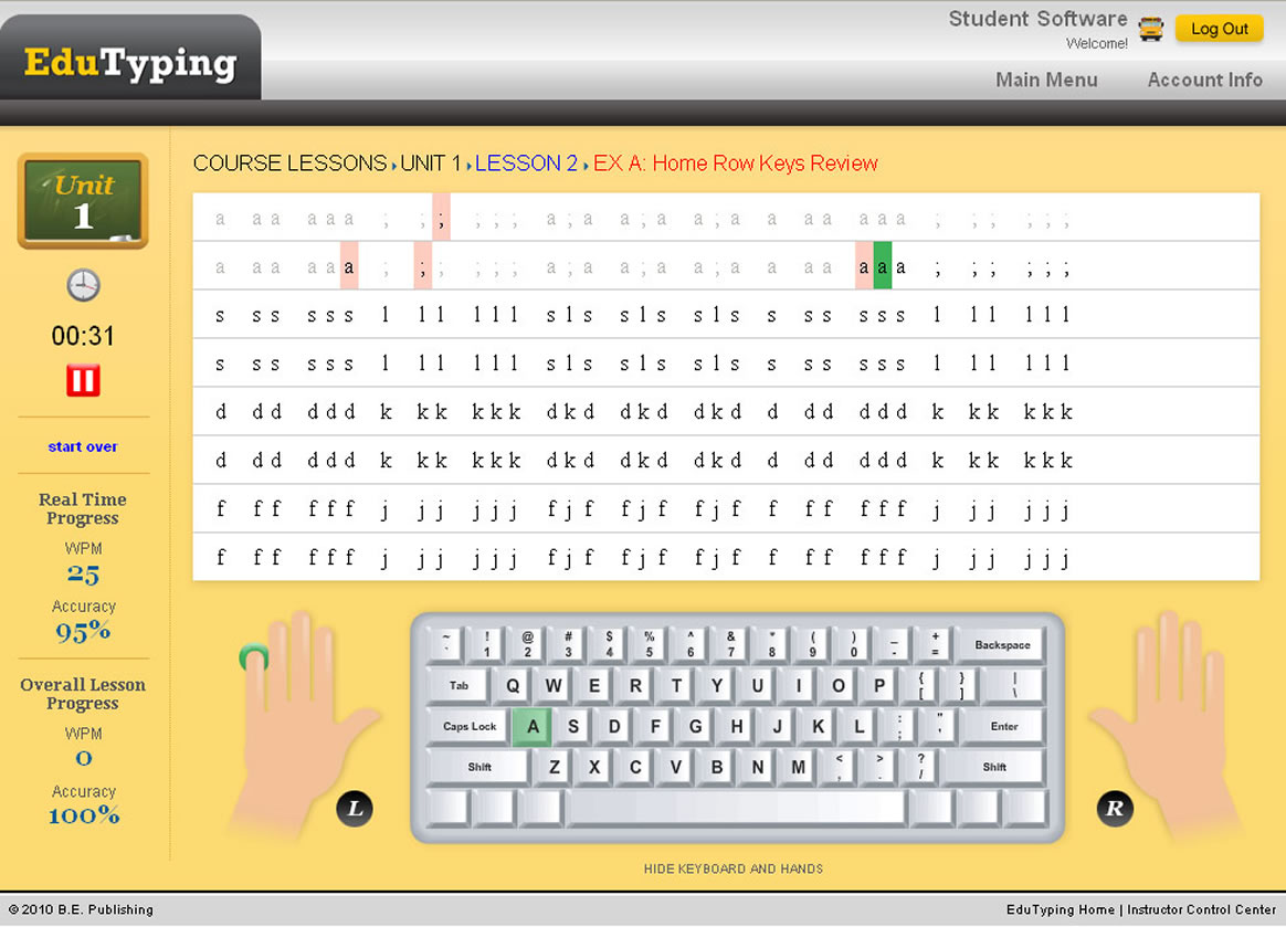 South Florida School Of Excellence Typing Program