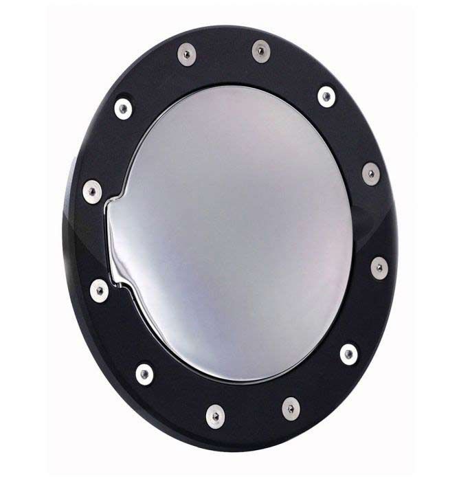 Black And Chrome Fuel Door Non Locking All Sales 6095GKC