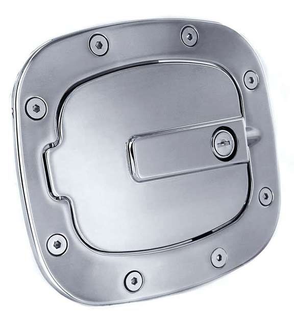 All Sales 6071BC Fuel Door Fj Cruiser Satin Chrome Non Locking Fuel Door