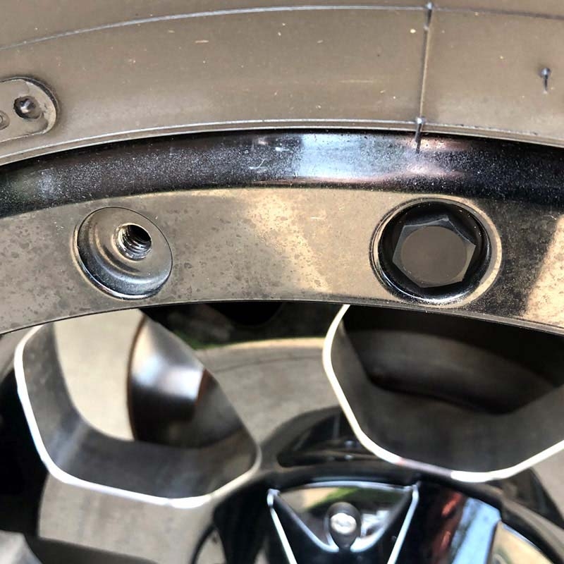 Black Fuel Wheel Decorative Bolt / Rivet Screw In 13mm ( Single