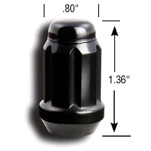 Gorilla 21183BC 1/2in. Black Small Diameter Lug Nuts 20 Set For 5