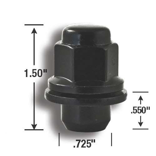Toyota Standard Mag Shank Lug Nuts 12mm X 1.50 Set Of 4 Black