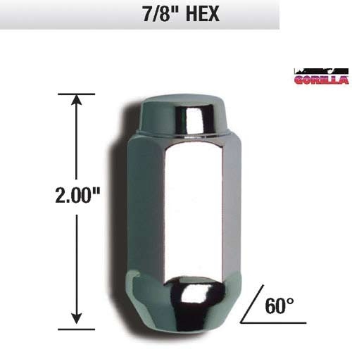 Duplex Acorn Bulge Heat Treated Nuts Set Of 16 Lug Nuts For Ford Trucks