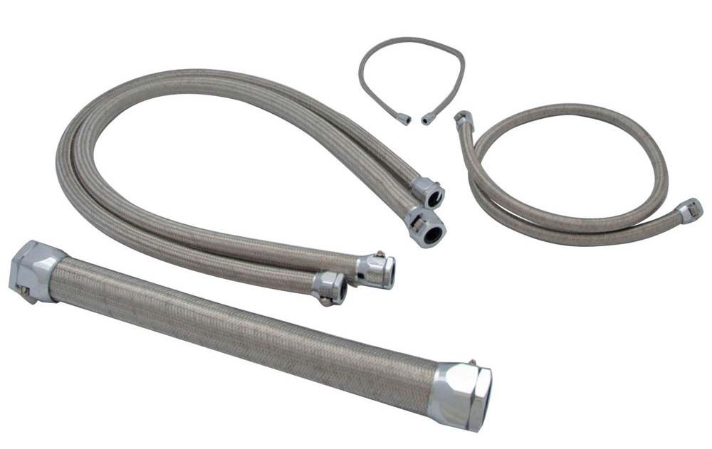 Stainless Steel Braided Hoses With 19 Inch Radiator Hose And Chrome