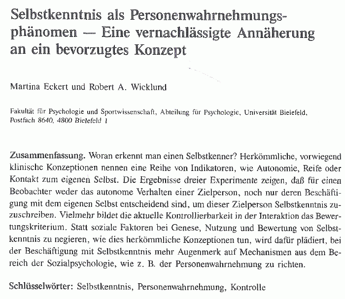 IchKonzepte in der Psychologie