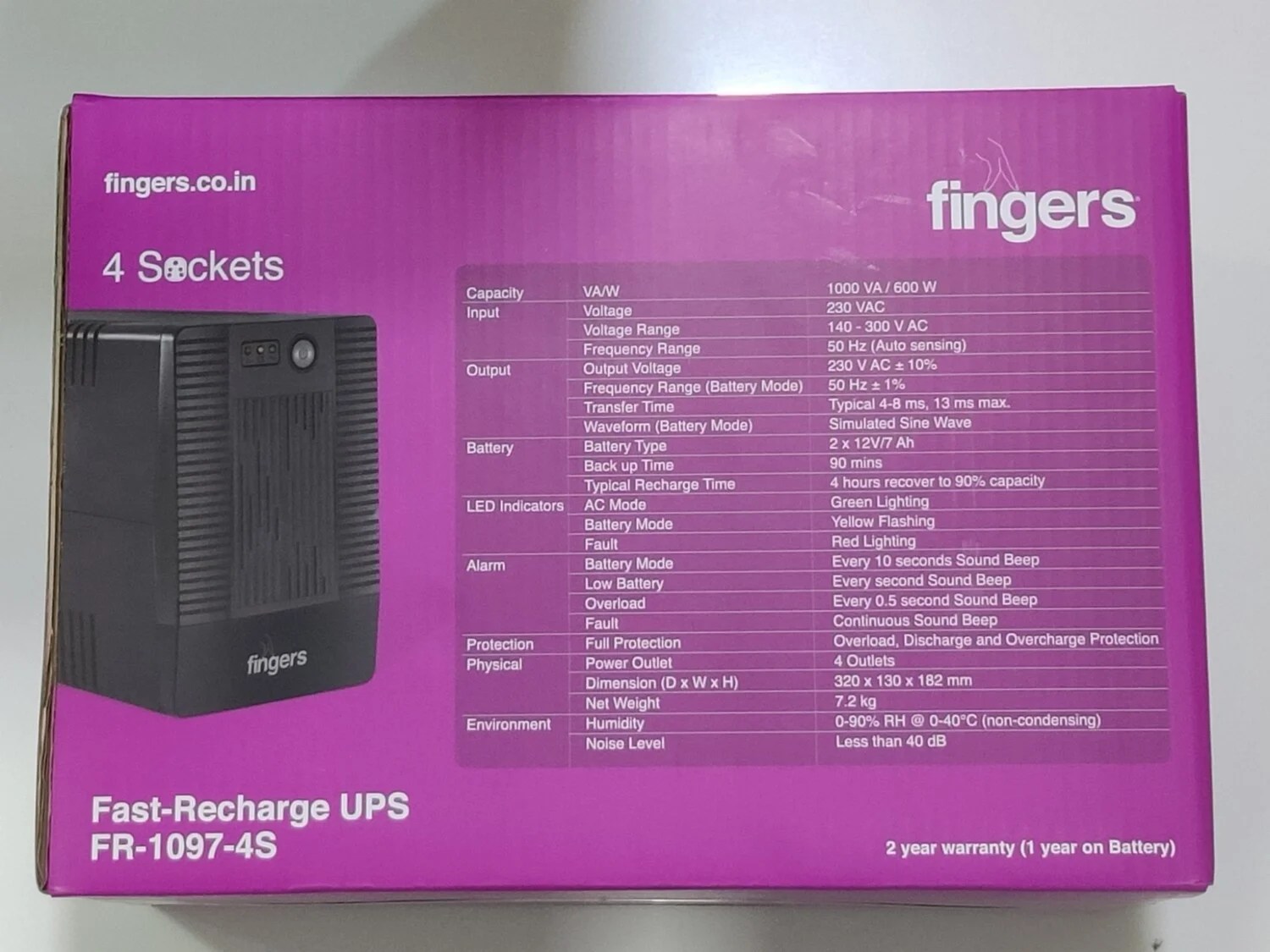Fingers FR630 600VA UPS SGL Global Technologies