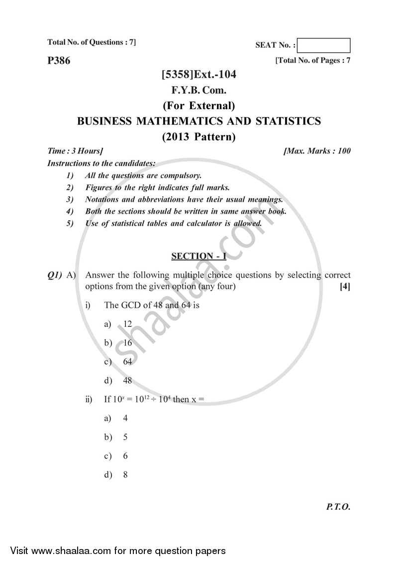 Mathematics and Statistics 20172018 (External) (Correspondence