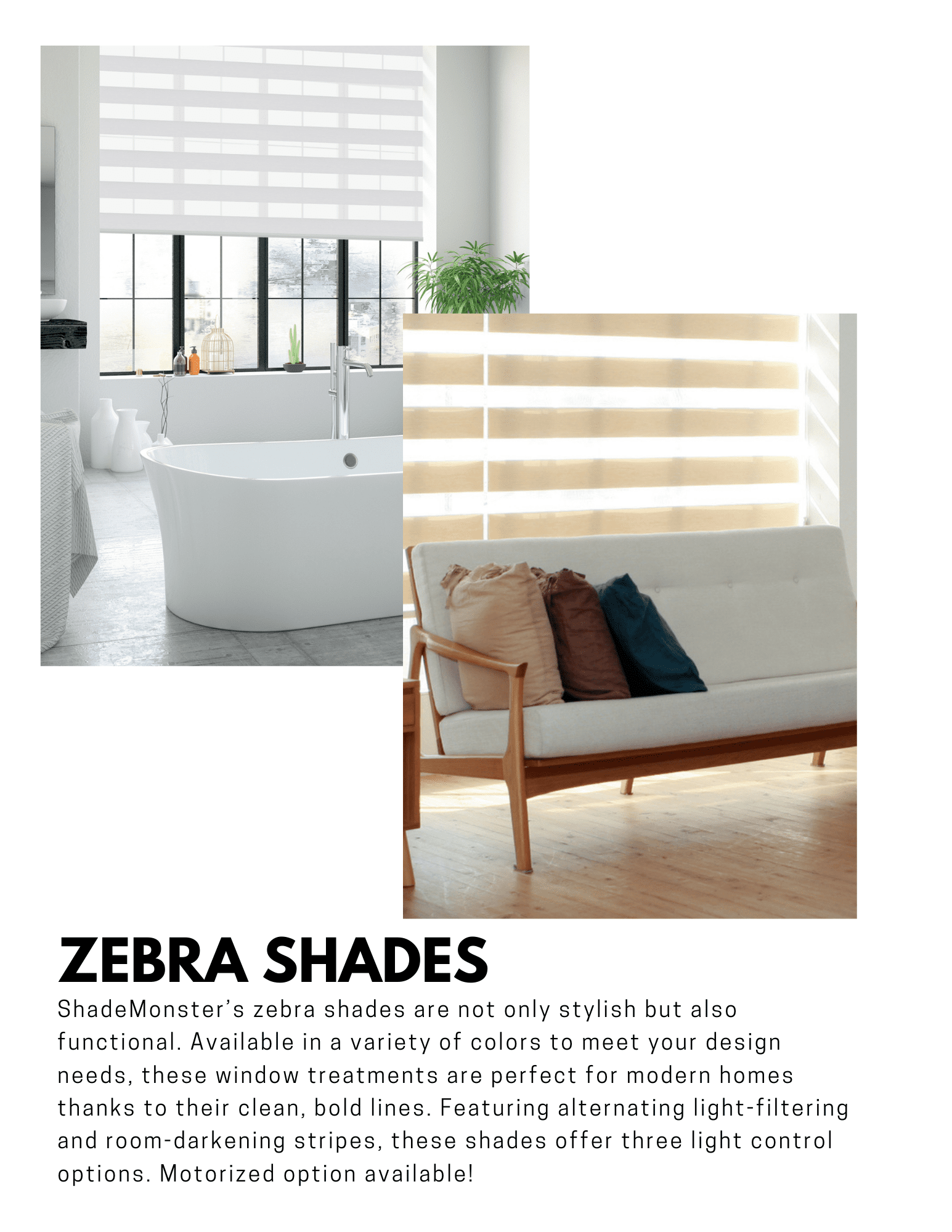 Zebra Shades Stand out with Style and Function ShadeMonster
