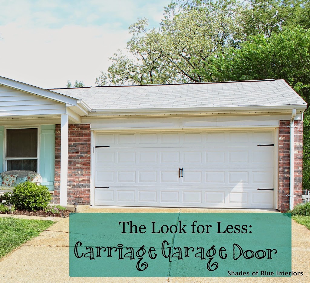 The Look for Less Carriage Garage Door Shades of Blue Interiors