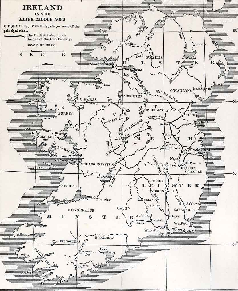Political Medieval Maps Ireland in the Later Middle Ages