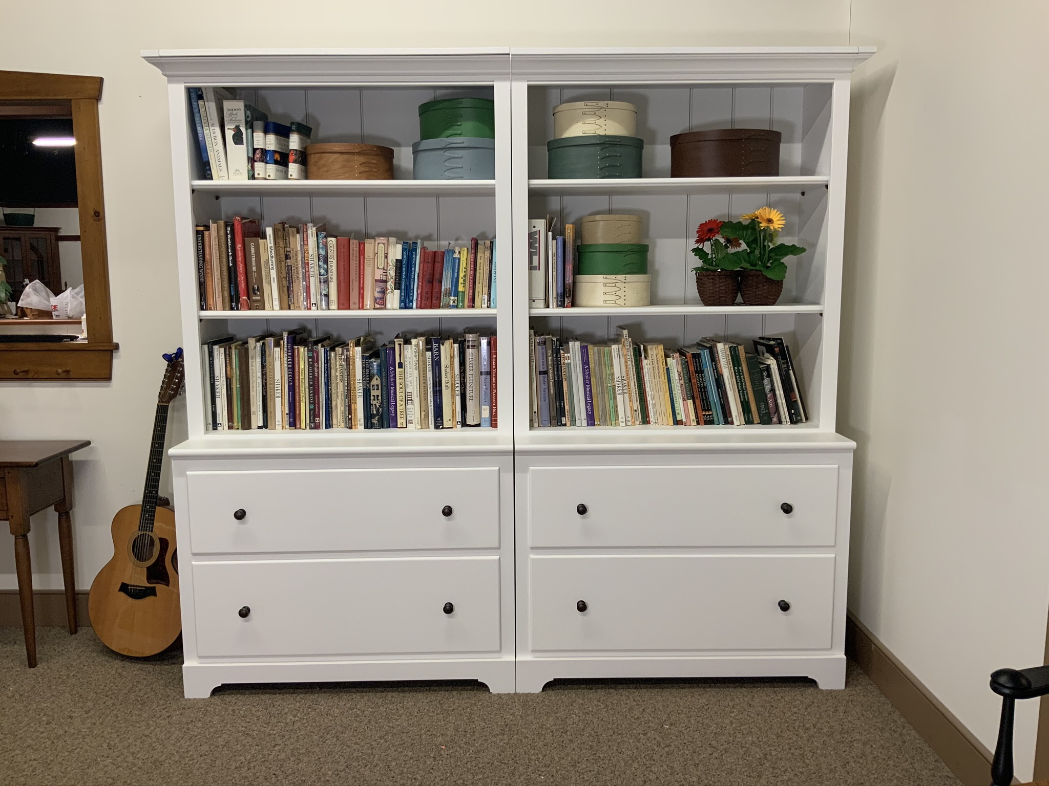 7' Two Piece Bookcase & Drawer Unit Shaker Shoppe