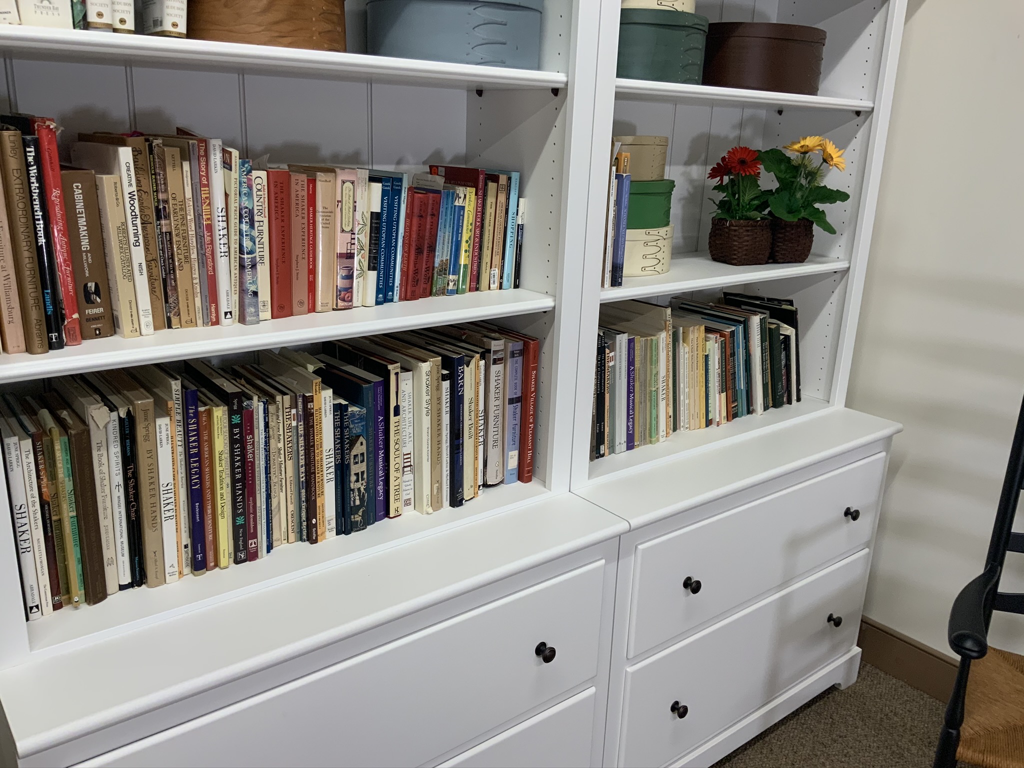 7' Two Piece Bookcase & Drawer Unit Shaker Shoppe