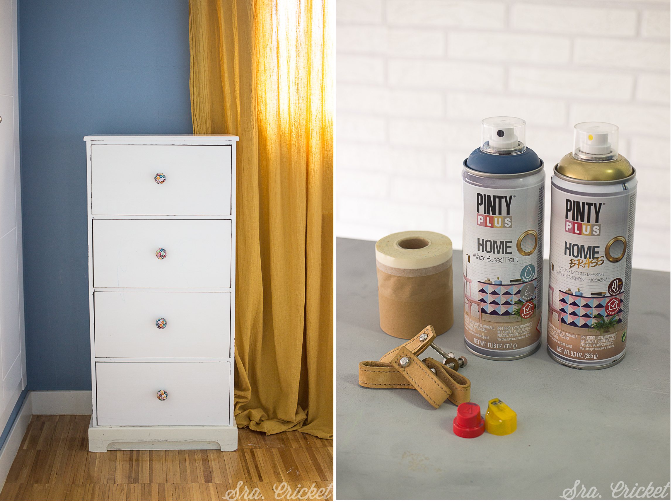 Cómo decorar una cajonera de madera estilo barco con pintura en spray