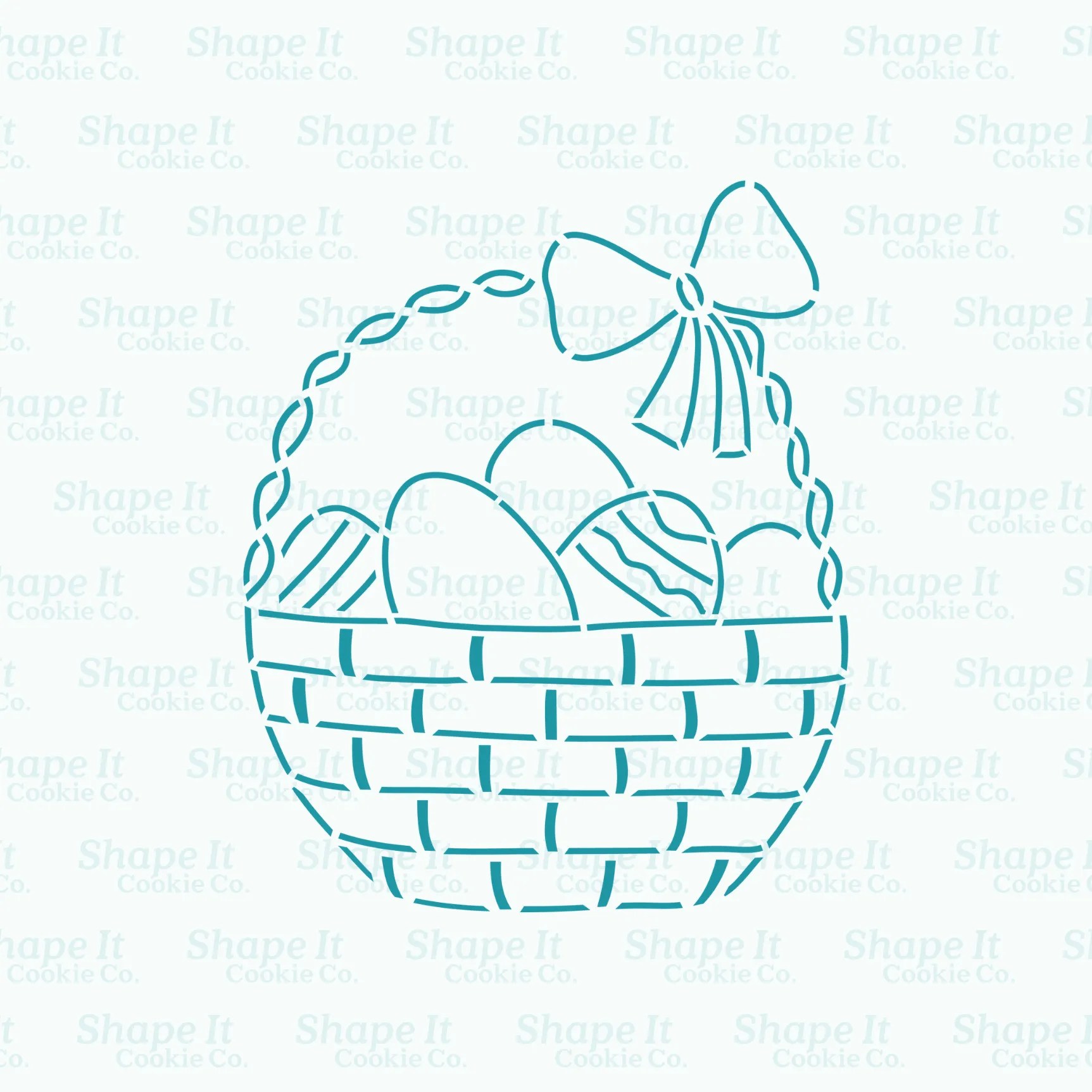 Easter Basket PYO Stencil Shape It Cookie Co.