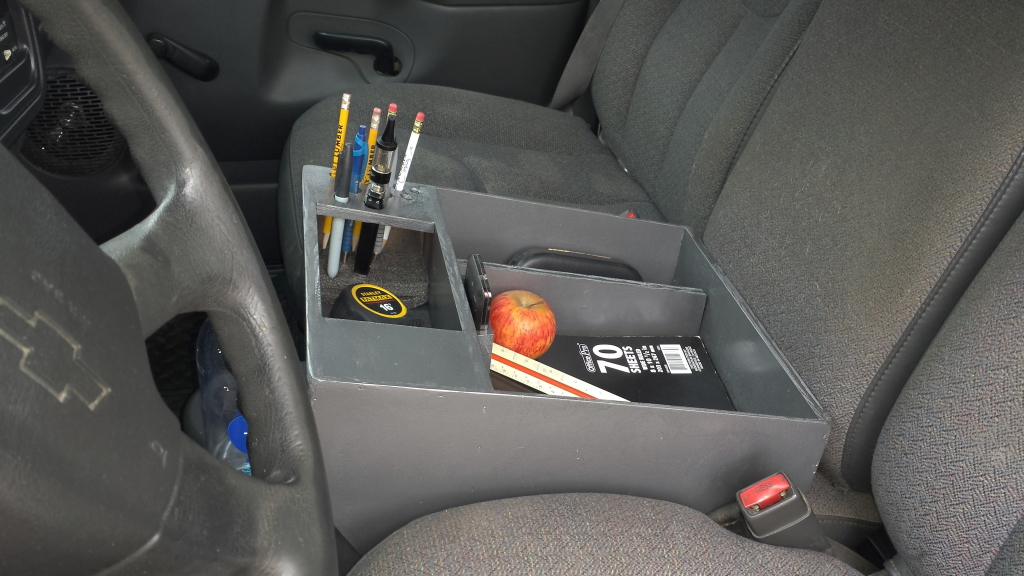 Custom made console for pickup trucks by Shapira Builders