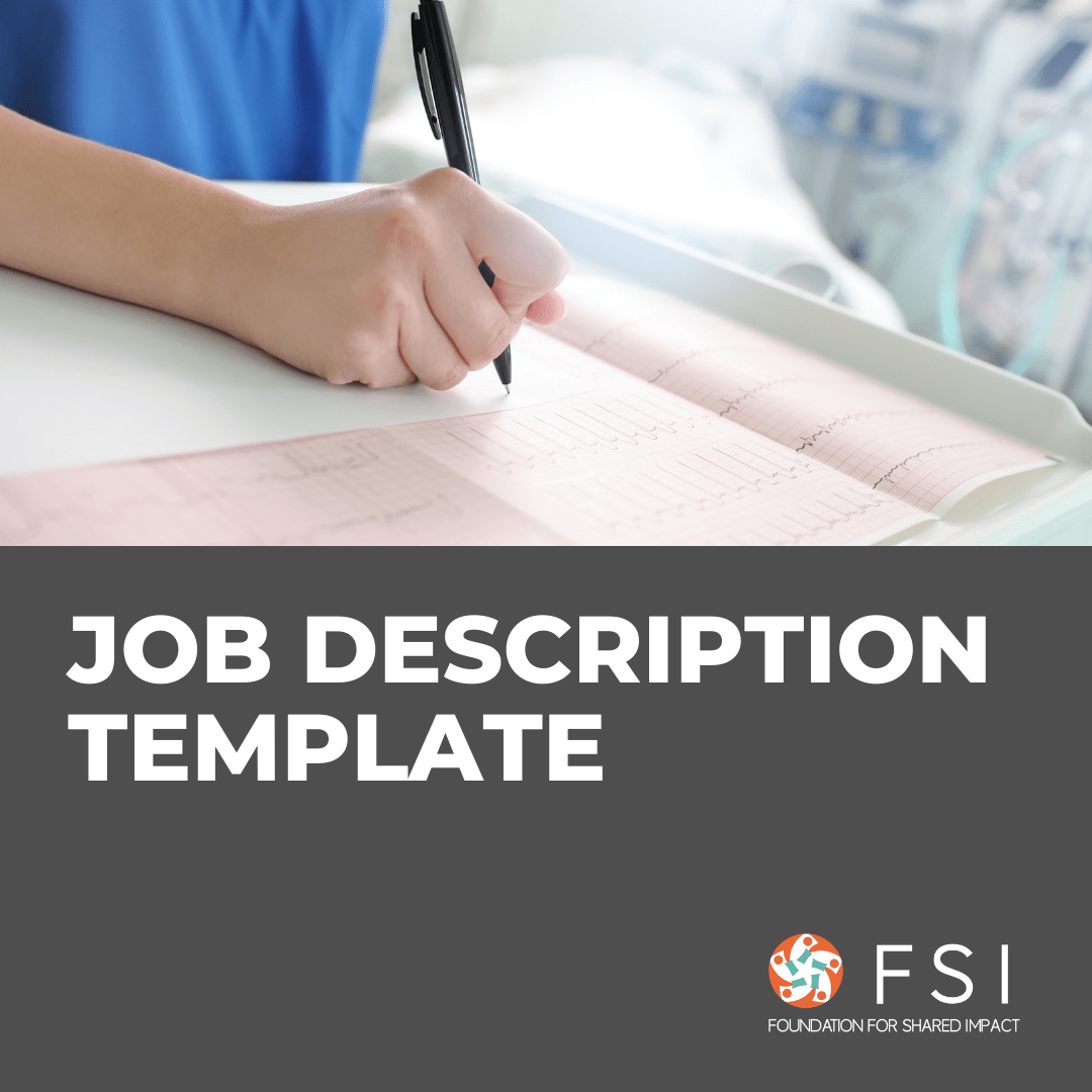 Job Description Template Foundation for Shared Impact