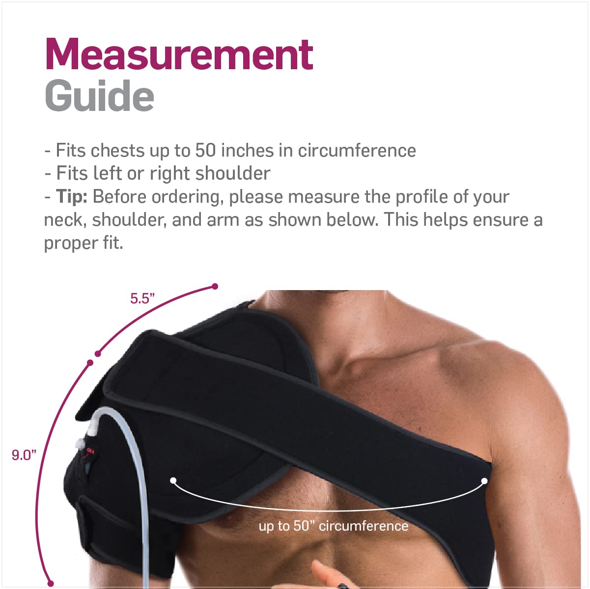 Advanced Cold or Hot Shoulder Ice Pack Wrap, Compression Shoulder Brace