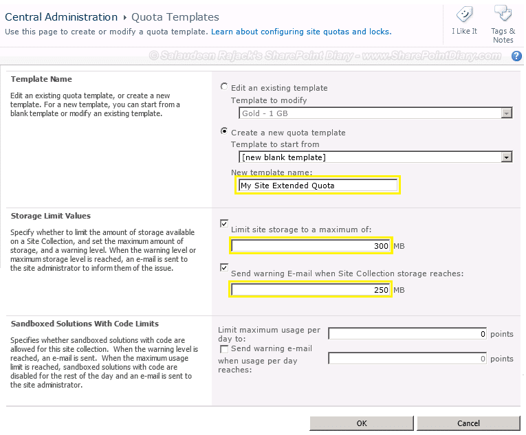 SharePoint Server Create Quota Templates using PowerShell SharePoint