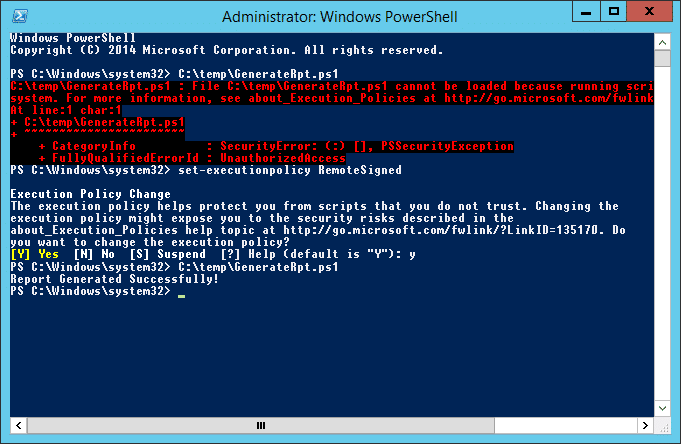 Fix for PowerShell Script cannot be loaded because running scripts 