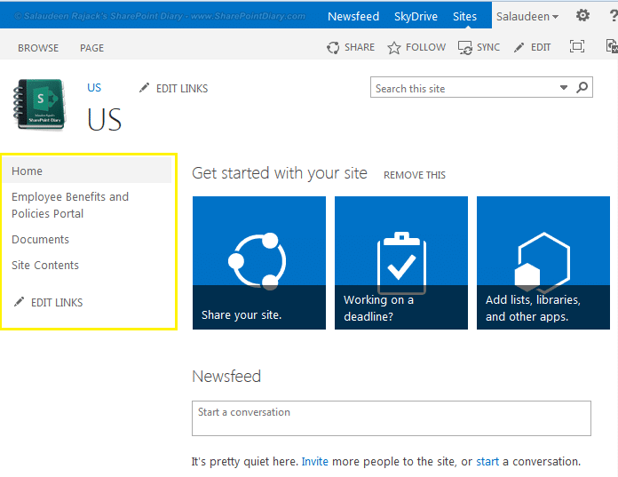 Change Quick Launch Width in SharePoint 2013/2010/2007 SharePoint Diary