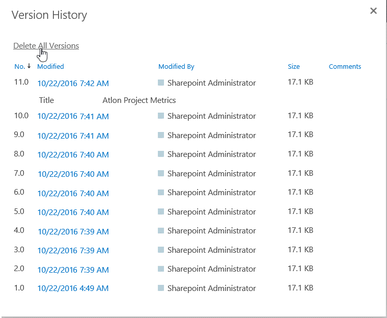 SharePoint Online Delete Version History using PowerShell SharePoint