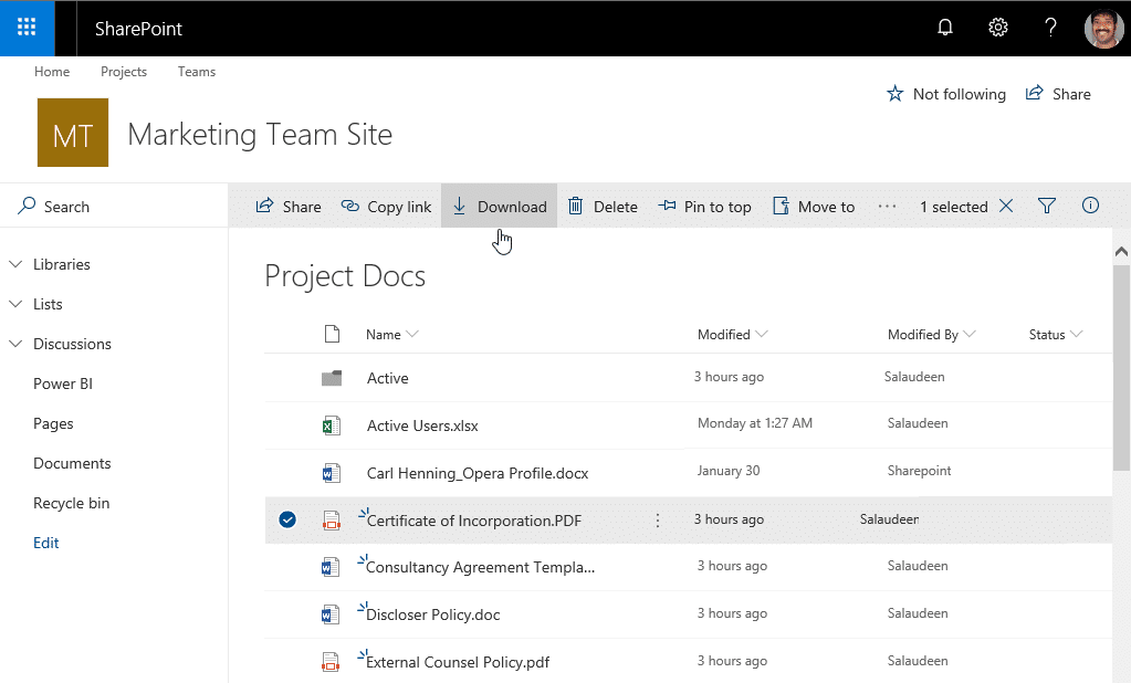 SharePoint Online Download a File using PowerShell SharePoint Diary