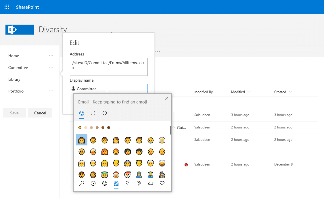 SharePoint Online How to Add Icons (Emoji) to Navigation Menu