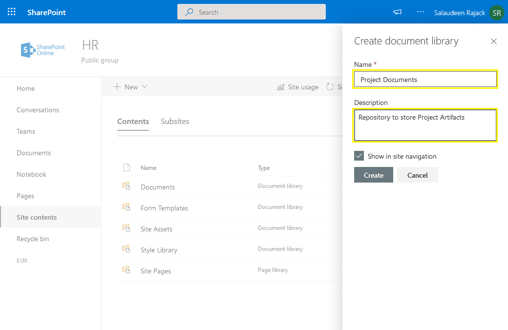 SharePoint Online PowerShell to Create a Document Library SharePoint