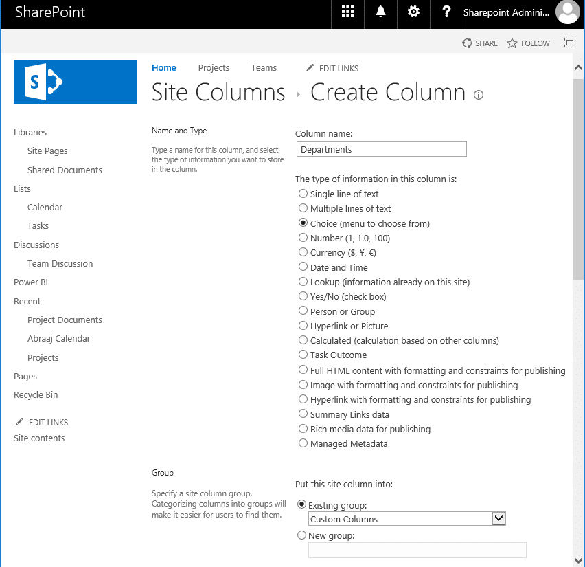 SharePoint Online Create a Site Column using PowerShell SharePoint Diary