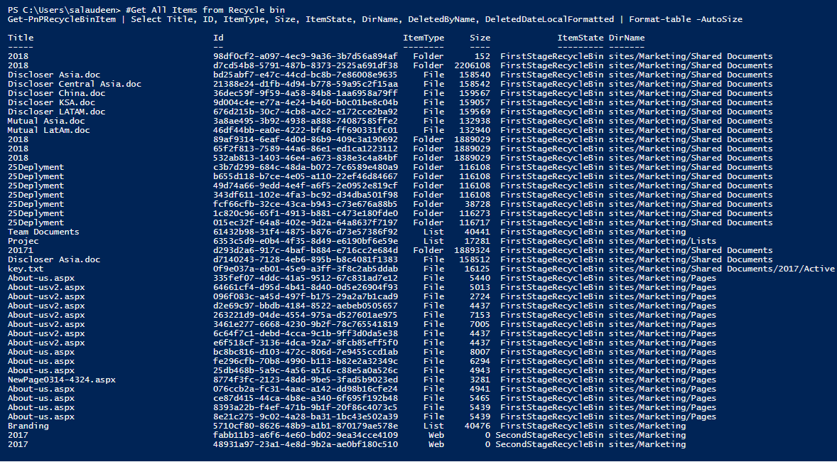 SharePoint Online Restore a Document from the Recycle Bin using PowerShell SharePoint Diary