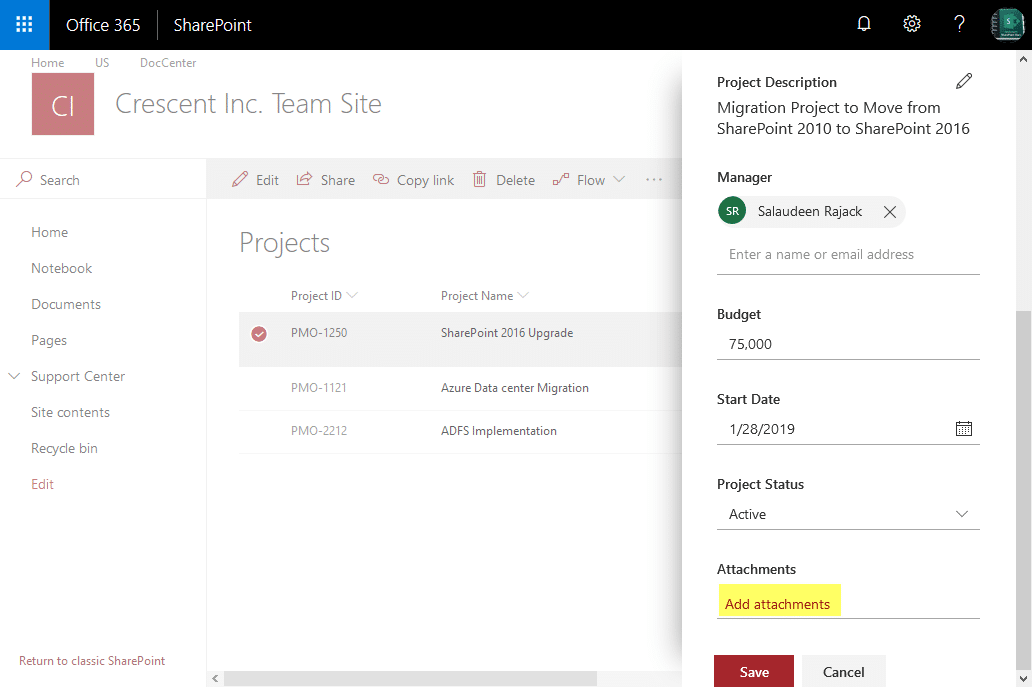 SharePoint Online How to Add Attachments to a List? SharePoint Diary