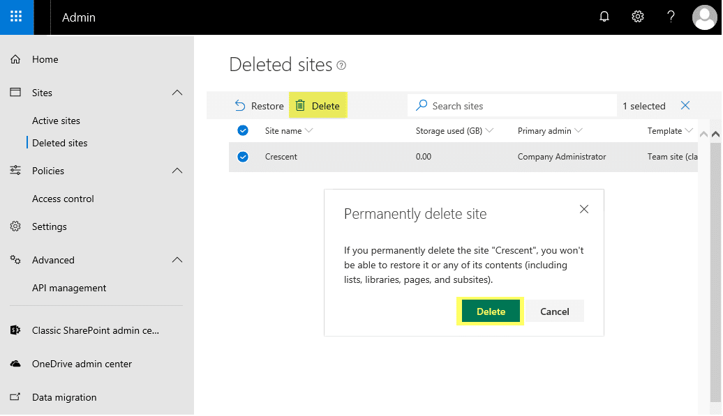 SharePoint Online Delete Site Collection from Recycle Bin using PowerShell SharePoint Diary