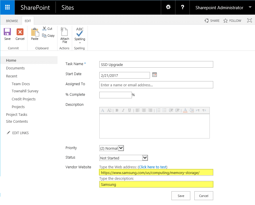 Get/Set Hyperlink Field Values in SharePoint using PowerShell
