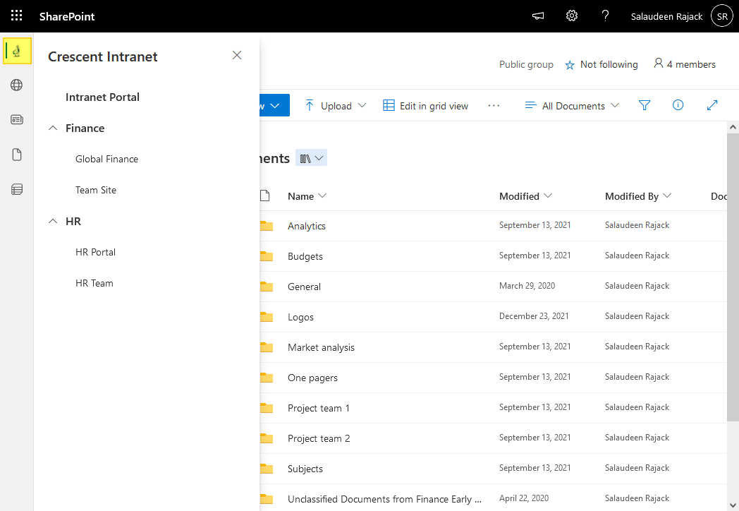 SharePoint Online How to Enable Global Navigation using the App Bar