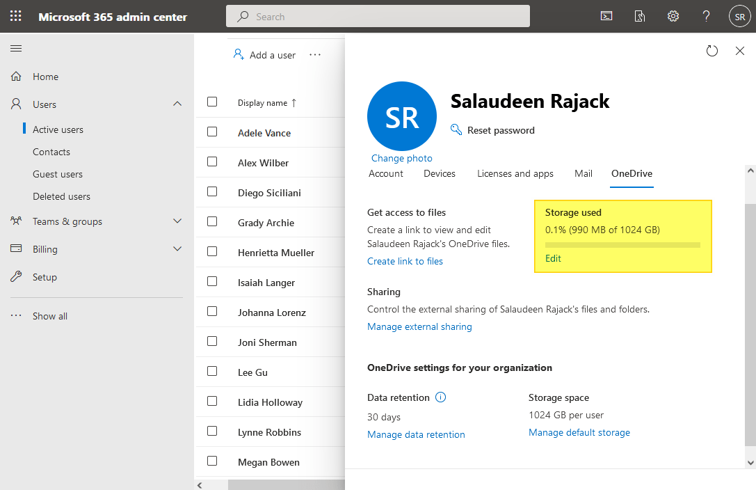 Microsoft 365 Get OneDrive for Business Usage Report using PowerShell