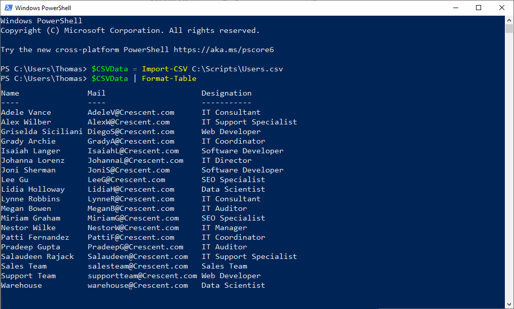 How to Read a CSV File in PowerShell using ImportCSV cmdlet