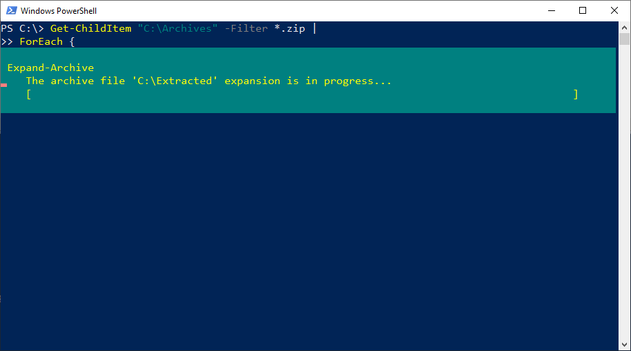 PowerShell How to Extract a Zip File using ExpandArchive