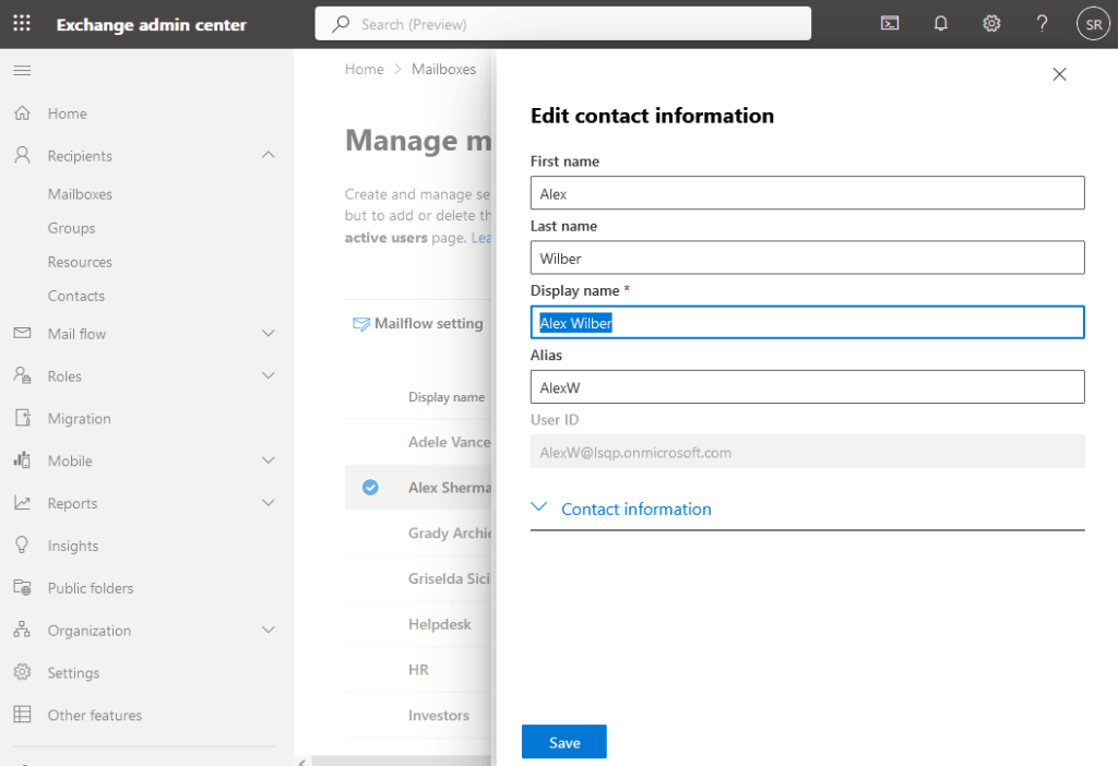 How to Change the Display Name of a User in Office 365? SharePoint Diary