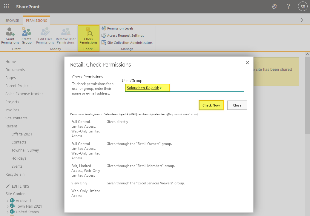 Fix "Access Denied User does not have permissions to access this