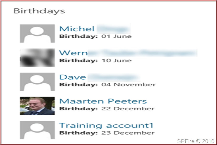 SharePoint birthday and anniversary web part using search results