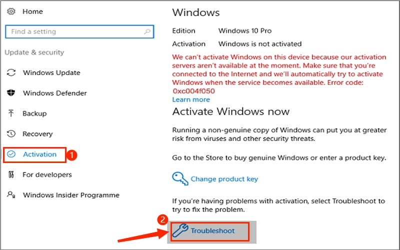 Error Fix The Product Key You Entered Didn't Work 0xc004f050