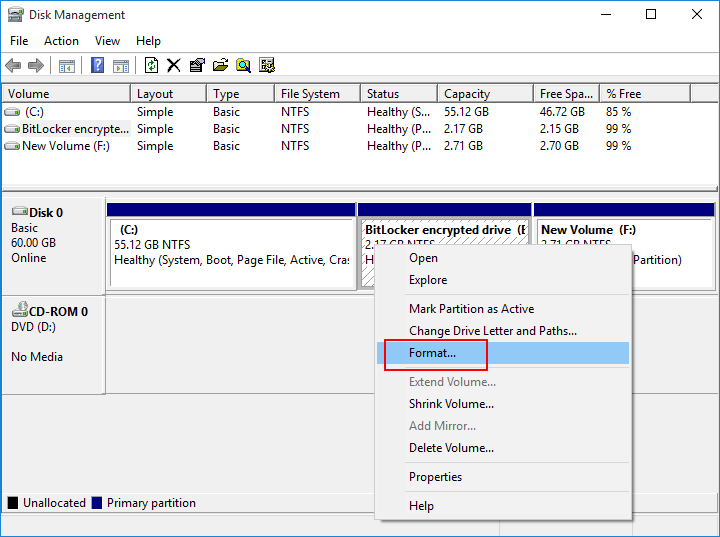 How to Format BitLocker Encrypted Drive without Password/Key