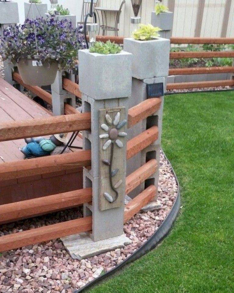 24 Cinder Block Garden Fence Ideas Worth a Look | SharonSable
