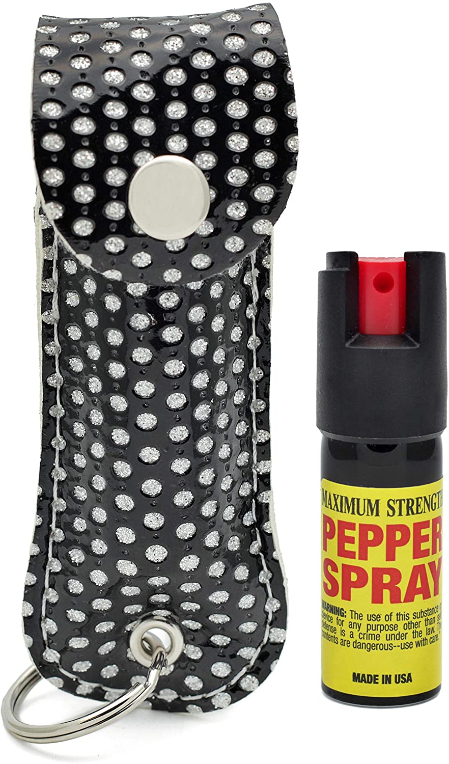 Mini Stun Gun and Pepper Spray Combo for Self Defense Blac