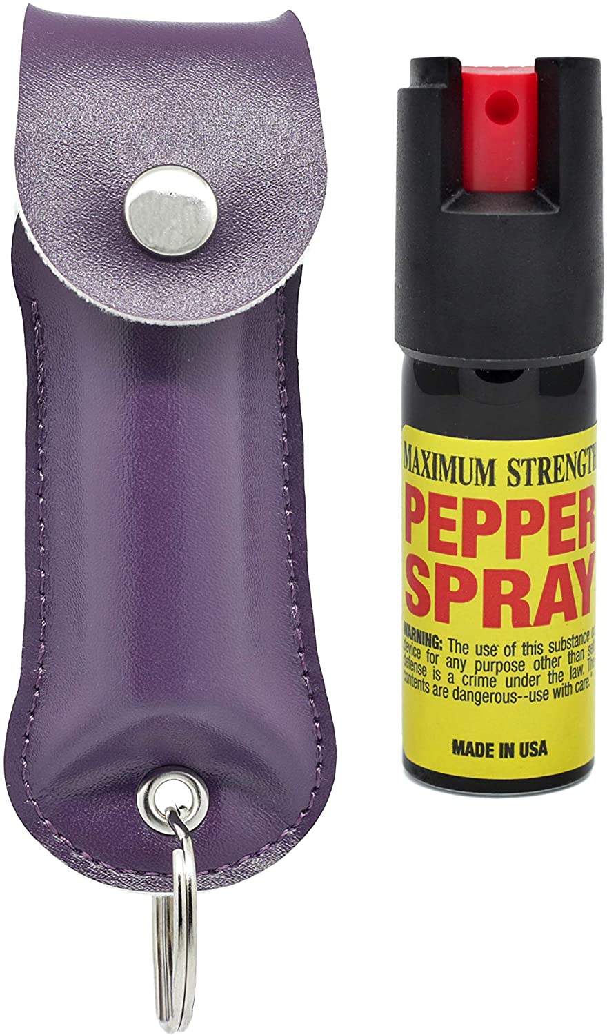 Mini Stun Gun and Pepper Spray Combo for Self Defense Purp