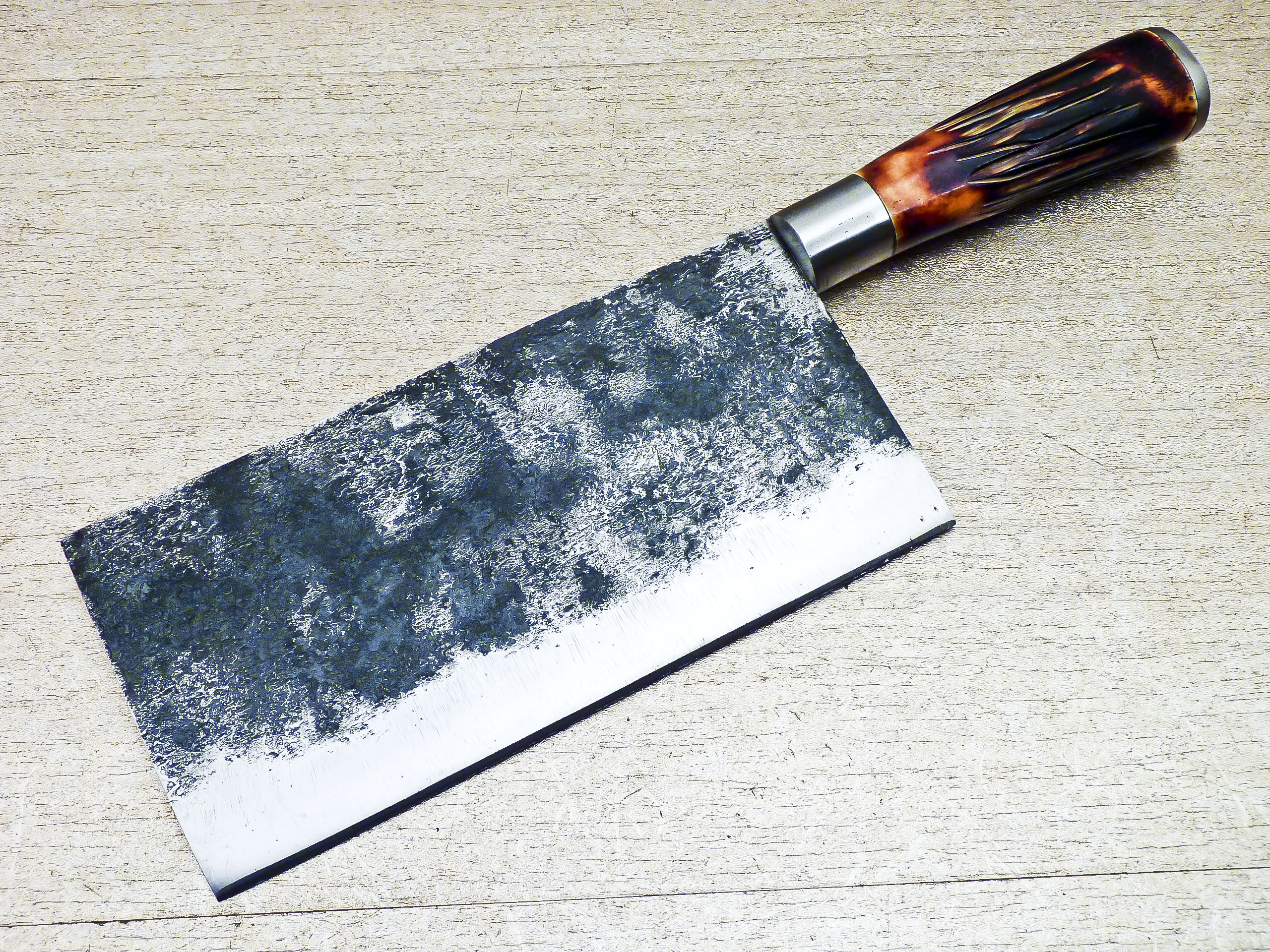 High Carbon Steel Handmade Kitchen Chef Cleaver Knife 13"3B