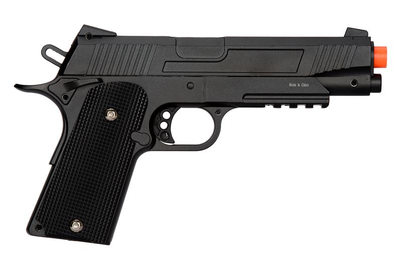 Full Metal 1911 Black Airsoft Training Pistol 210 FPS Gun1E